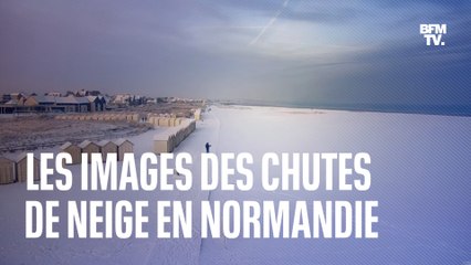 Caen, Deauville, Ouistreham... Les images de la Normandie sous la neige ce mercredi matin