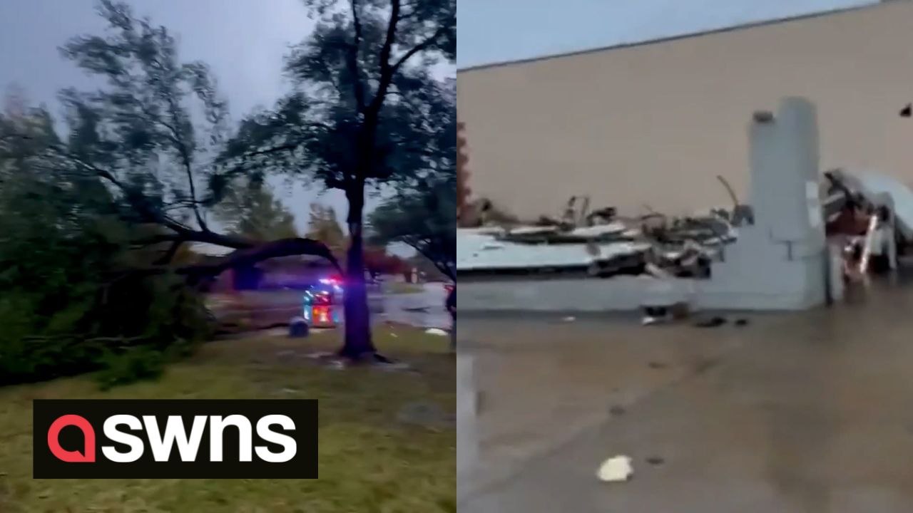 Several buildings damaged and power lines down in Grapevine after tornado rips through Texas