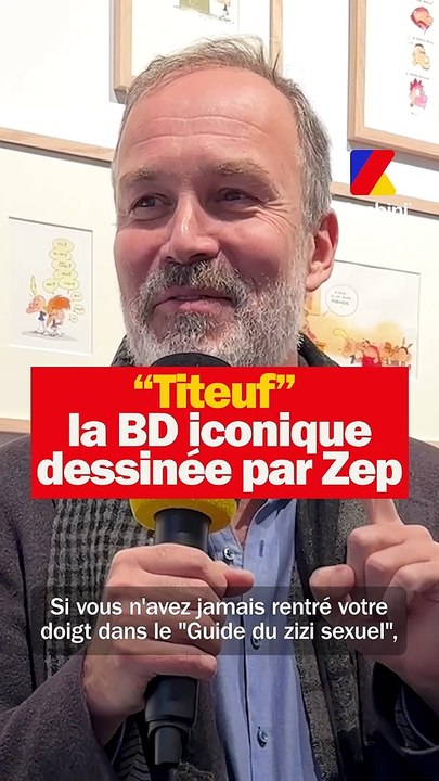Zep, créateur de la BD Titeuf, expose pour la première fois ses planches. 