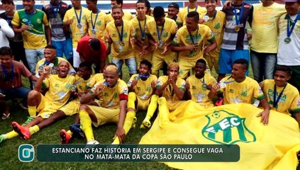Estanciano faz história em Sergipe e irá jogar mata-mata da Copa São Paulo