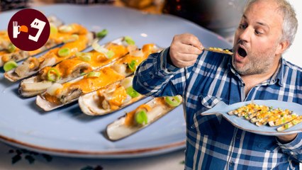 Entrante navideño: navajas gratinadas al horno