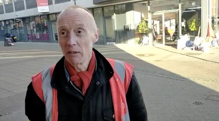 Staff at Shelter in Sheffield on the picket line