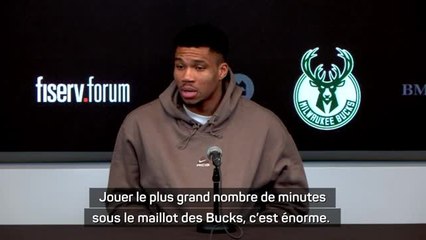 Bucks - Antetokounmpo fier et honoré d’être le joueur avec le plus grand nombre de minutes avec les Bucks