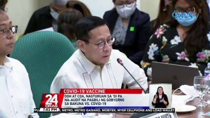 DOH at COA, nagturuan sa 'di pa na-audit na pagbili ng gobyerno sa bakuna vs. COVID-19 | 24 Oras