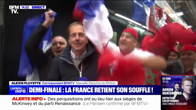 À Marseille, l'ambiance monte entre supporters français et marocains
