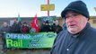 Railway workers strike at Preston Railway Station