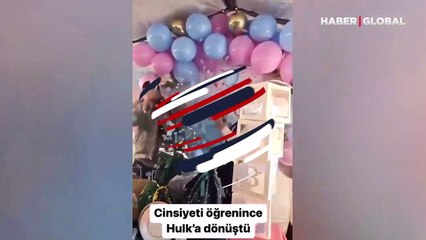 Doğacak olan çocuğunun cinsiyetini öğrenince, adeta Hulk'a dönüştü!