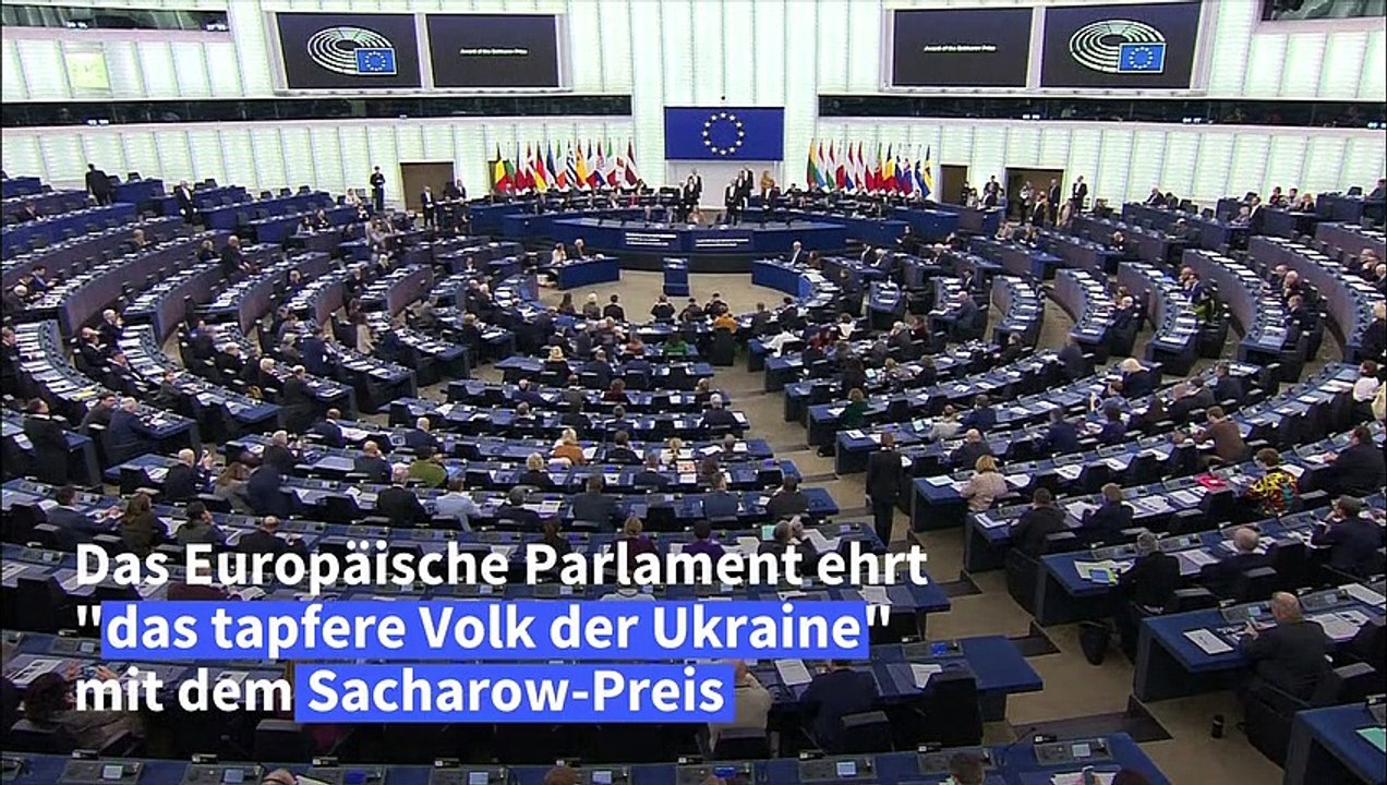 Sacharow-Preis des EU-Parlaments an ukrainisches Volk verliehen