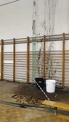 Inundaciones en el pabellón de la Escuela de Gimnasia de Toledo