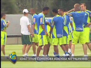 João Vitor mostra felicidade com a boa fase do Palmeiras