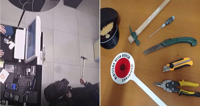 Caserta, armato di martello tenta rapina in negozio di ottica in Via Mazzini: arrestato (14.12.22)