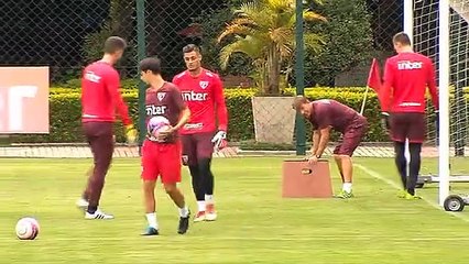 Veja imagens da preparação São Paulo para a partida contra o Linense
