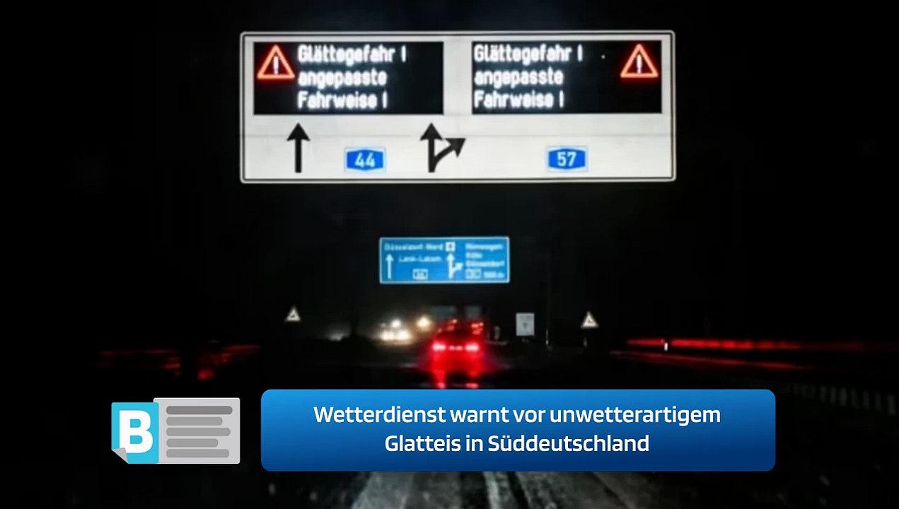 Wetterdienst warnt vor unwetterartigem Glatteis in Süddeutschland