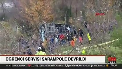 Son dakika... Zonguldak'ta öğrencileri taşıyan otobüs devrildi