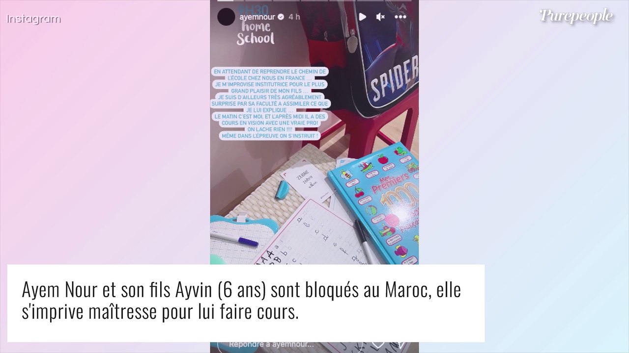 Ayem Nour coincée au Maroc : "même dans l'épreuve", elle tente d'apporter de la normalité à son fils, tendre photo
