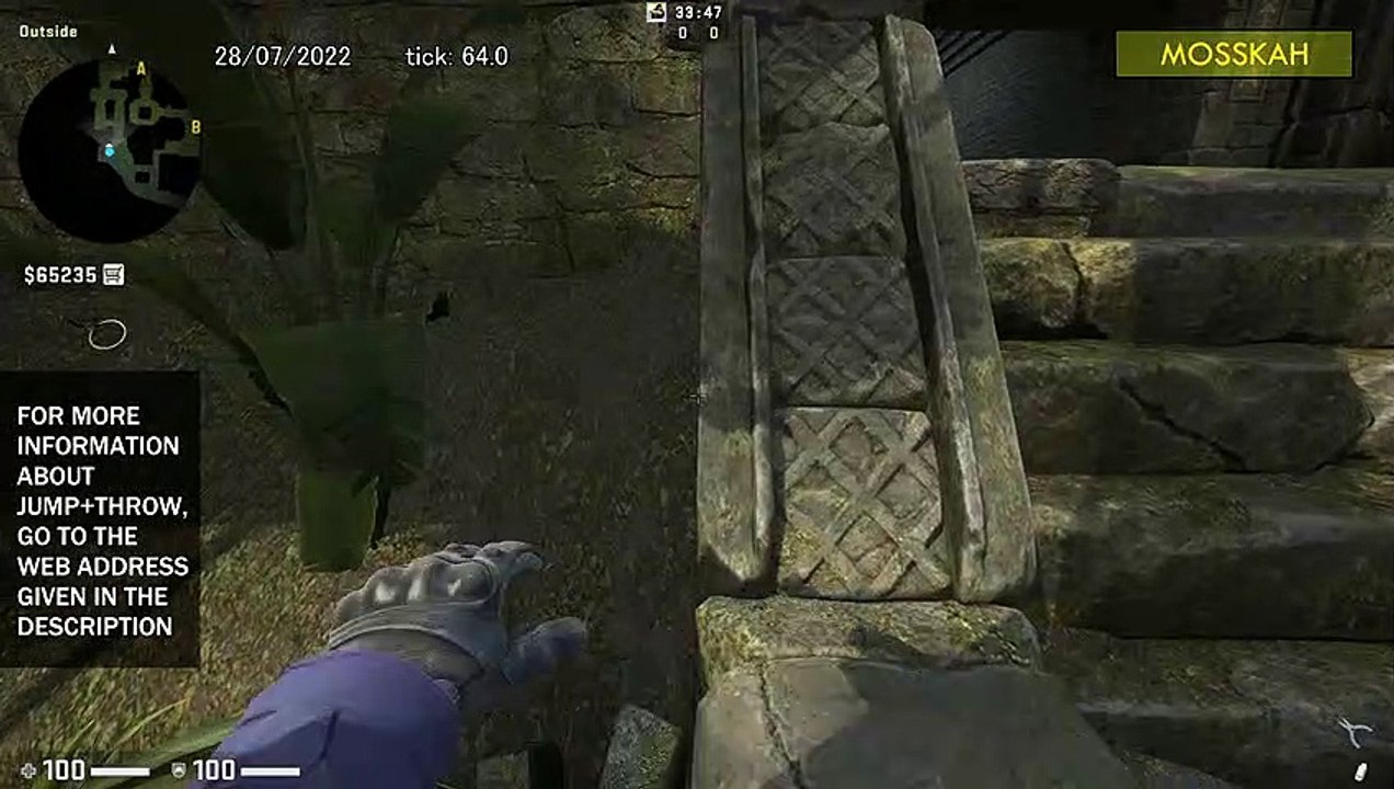 How to Smoke Side Hall on Ancient, option 3 - CSGO