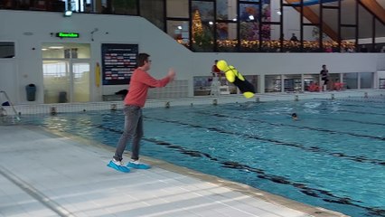 Le système anti-noyades en démonstration à Mouscron