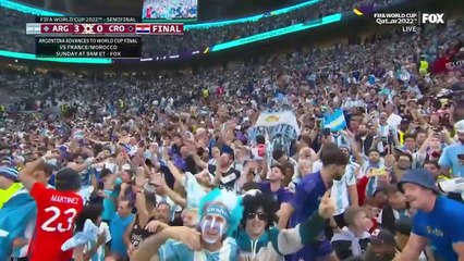 Lionel Messi and Argentina celebrate after advancing to 2022 World Cup Final 13/12/22