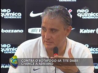 Adriano volta a jogar contra Botafogo-SP