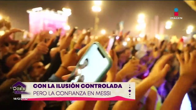 Aficionados argentinos, ilusionados y con la esperanza en Messi