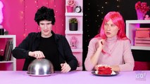 BLACK VS PINK FOOD CHALLENGE Eating Everything Only In 1% Color For 24 Hours By 123 GO! CHALLENGE