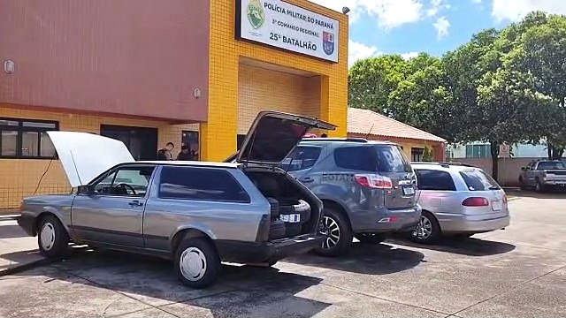 Rotam de Umuarama apreende 140 pneus contrabandeados em Cafezal do Sul