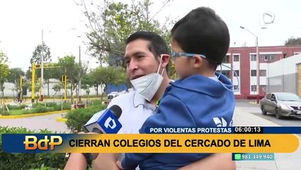 Download Video: Cierran colegios del Cercado de Lima por manifestaciones: algunos padres desconocían medida