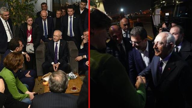 Almanya'dan Türkiye'ye dönen Kılıçdaroğlu'nu, İmamoğlu ve Kaftancıoğlu karşıladı