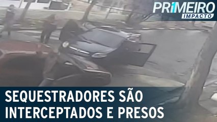 Câmera flagra caminhoneiro sendo libertado de sequestro   Primeiro Impacto (14 12 22)