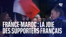 France-Maroc: la joie des supporters français après la qualification des Bleus en finale