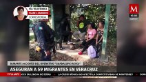 En Veracruz, Secretaría de Seguridad estatal asegura a 59 migrantes centroamericanos