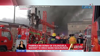 Pabrika ng goma sa Valenzuela, mahigit 14 oras nang nasusunog | UB