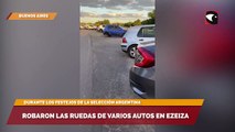 Robaron las ruedas de varios autos en Ezeiza