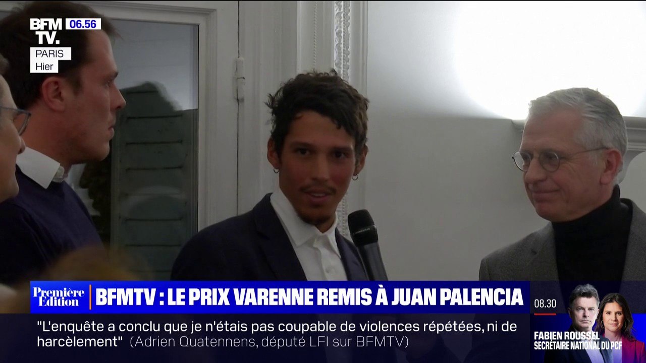 Le prix Varenne jeune journaliste remis à Juan Palencia, journaliste BFMTV