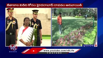 Download Video: President Draupadi Murmu Telangana Tour _ Murmu Monsoon Visit To Hyderabad _ V6 News