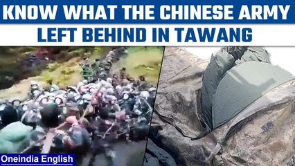 Download Video: Tawang Clash: Here is what Chinese army left behind after being dragged away | Oneindia News *News