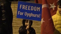 Çin'in Sincan Uygur Özerk Bölgesi politikaları protesto edildi