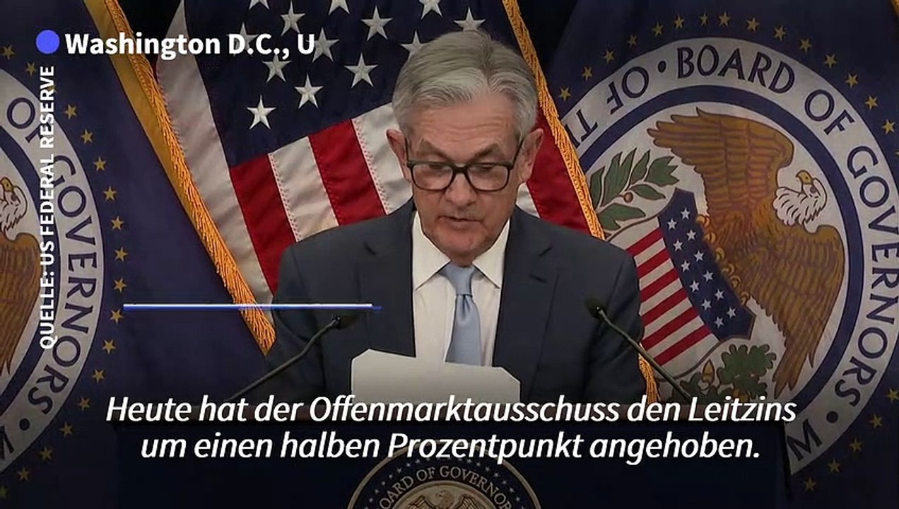 US-Notenbank hebt Leitzins um weitere 0,5 Prozentpunkte an