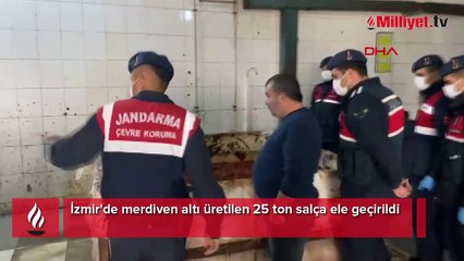 İzmir'de merdiven altı üretilen 25 ton salça ele geçirildi