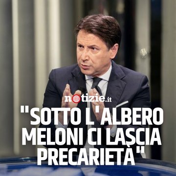 Conte: “Meloni sotto l'albero ha messo precarietà e taglio del reddito di cittadinanza”
