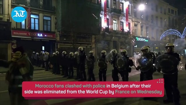 Fifa World Cup: Morocco fans in Belgium clash with police after elimination