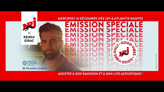 Kendji invité de NRJ Nantes-Saint Nazaire à Atlantis (Saint-Herblain/Loire-Atlantique) 14/12/2022