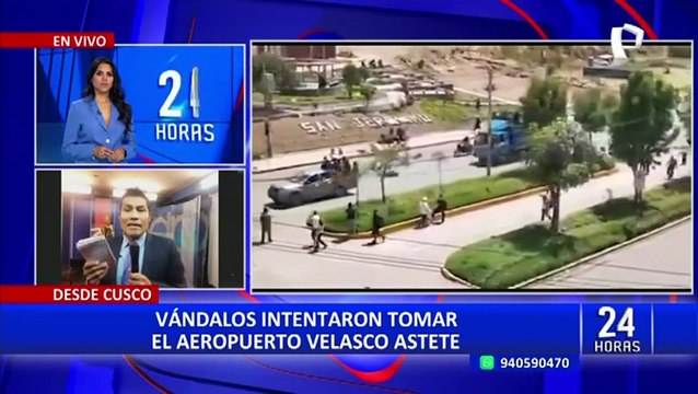 Cusco: vándalos intentaron tomar aeropuerto Alejandro Velasco Astete