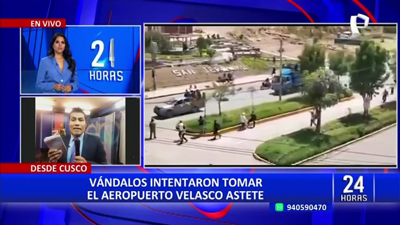 Cusco: vándalos intentaron tomar aeropuerto Alejandro Velasco Astete