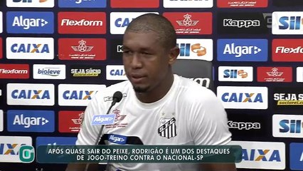 Rodrigão é um dos destaques de jogo-treino do Santos contra o Nacional-SP