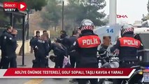 Diyarbakır'da adliye önünde testereli, golf sopalı, taşlı kavga
