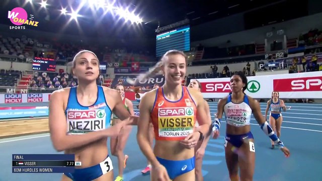 Women's 60m Hurdles Final European Athletics Indoor Championships - Torun 2021