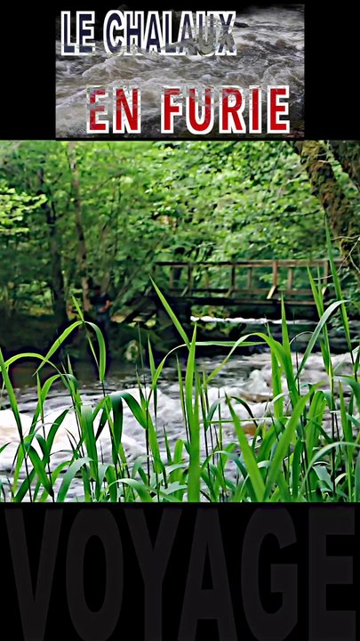 5 - la passerelle et le pecheur au grand saut - PROMENADE SUR LES BORDS DU CHALAUX EN FURIE