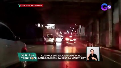 Compact SUV, nakadisgrasya ng ilang sasakyan sa EDSA sa Makati City | SONA