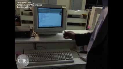 Jeff Bezos Showing the Amazon Website